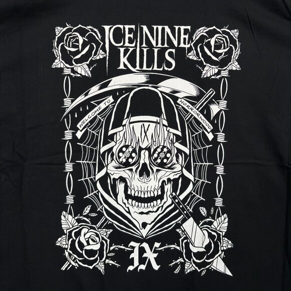 Ice Nine Kills “Welcome To Horrowood” Heavy Metal Band Graphic T-Shirt Size Extr - Picture 2 of 4